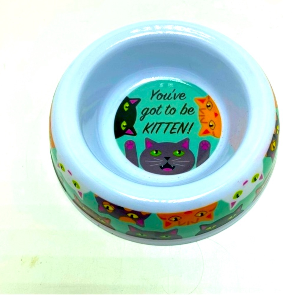 NEW Plastic Graphic Cat Dish